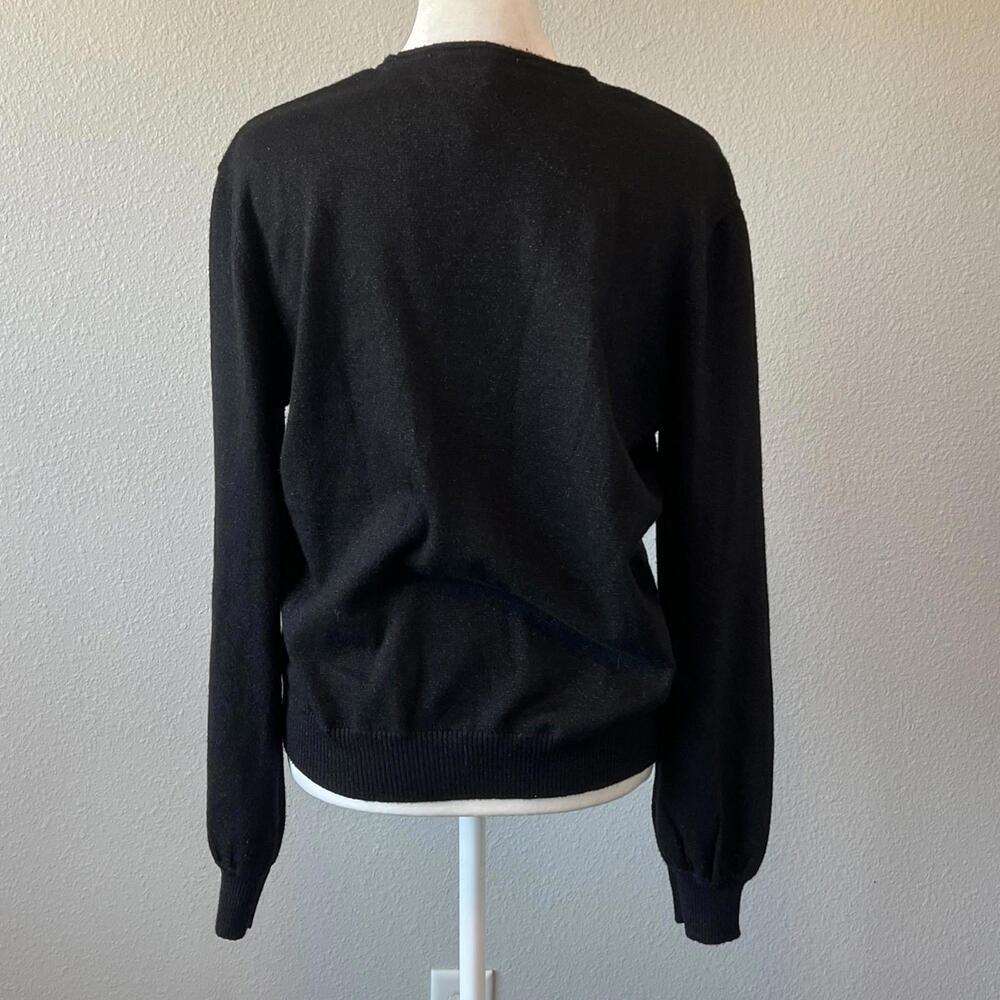 Sparrow Crewneck Metallic Sweater Black Size Large - Picture 4 of 7